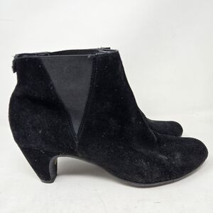 SAM EDELMAN Black Suede Morillo Heeled Ankle‎ Booties Size 6.5